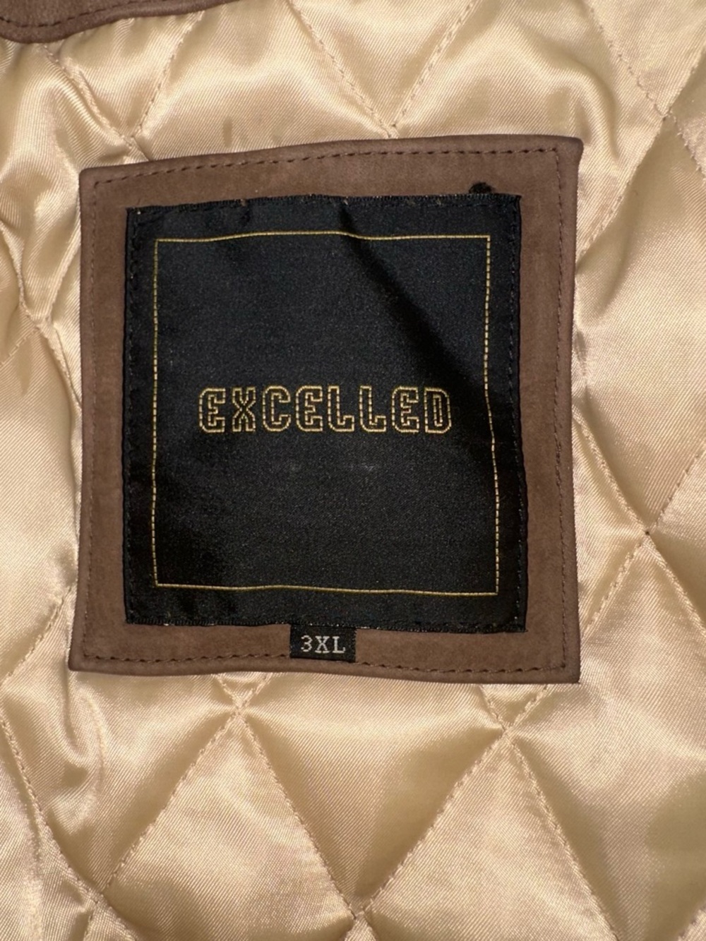 Vintage Excelled Suede Leather Bomber Jacket 3XL Brown Two-Tone Oversized 90s - Picture 6 of 11